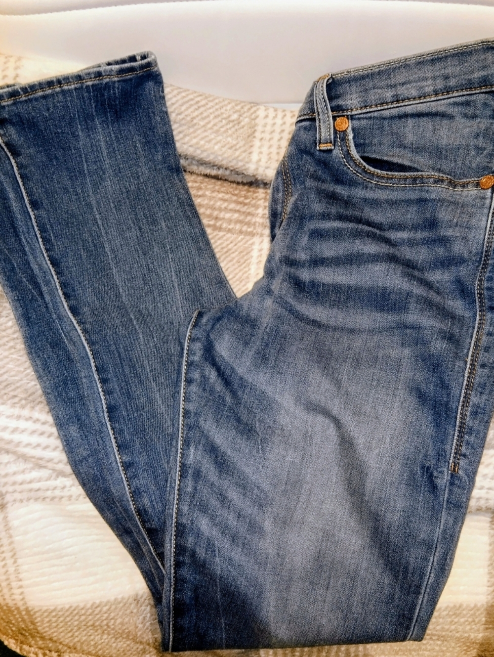 SALE💥Rock & Republic Berlin Medium Blue Stretch Denim Jeans Straight Leg-10.